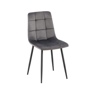 Trpezarijska stolica SIVA/CRNE NOGE
