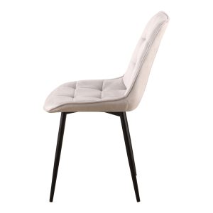 Trpezarijska stolica SVJETLOSIVA/CRNE NOGE - Image 3