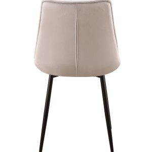 Trpezarijska stolica SVJETLOSIVA/CRNE NOGE - Image 4