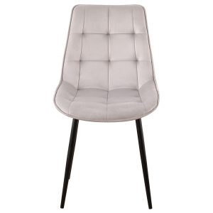 Trpezarijska stolica SVJETLOSIVA/CRNE NOGE - Image 5