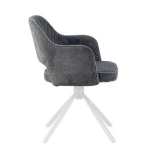 Rotirajuća trpezarijska siva stolica Dalia - Image 2