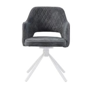 Rotirajuća trpezarijska siva stolica Dalia - Image 4