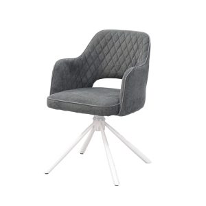 Rotirajuća trpezarijska siva stolica Dalia