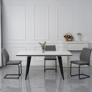 Siva trpezarijska stolica Bella - Image 2