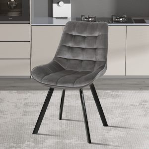 Siva trpezarijska stolica AURA