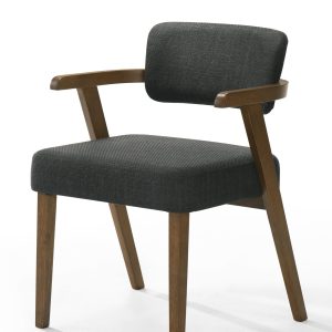 PREMIUM Trpezarijska stolica siva KANYA drvene noge - Image 2