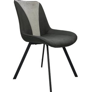 TRPEZARIJSKA STOLICA SIVA/CRNE NOGE
